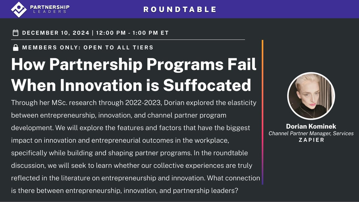 How Partnership Programs Fail When Innovation is Suffocated