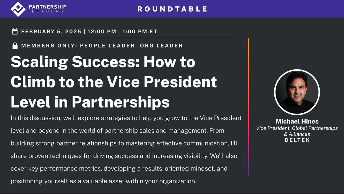 Scaling Success_ How to Climb to the Vice President Level in Partnerships